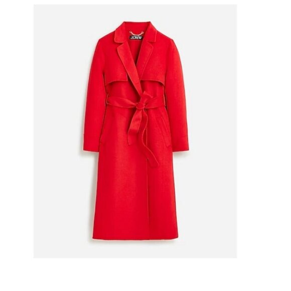 J. Crew Jackets & Blazers - J.Crew $398 Petite Harriet Trench Coat Holiday Red Size PS BV873